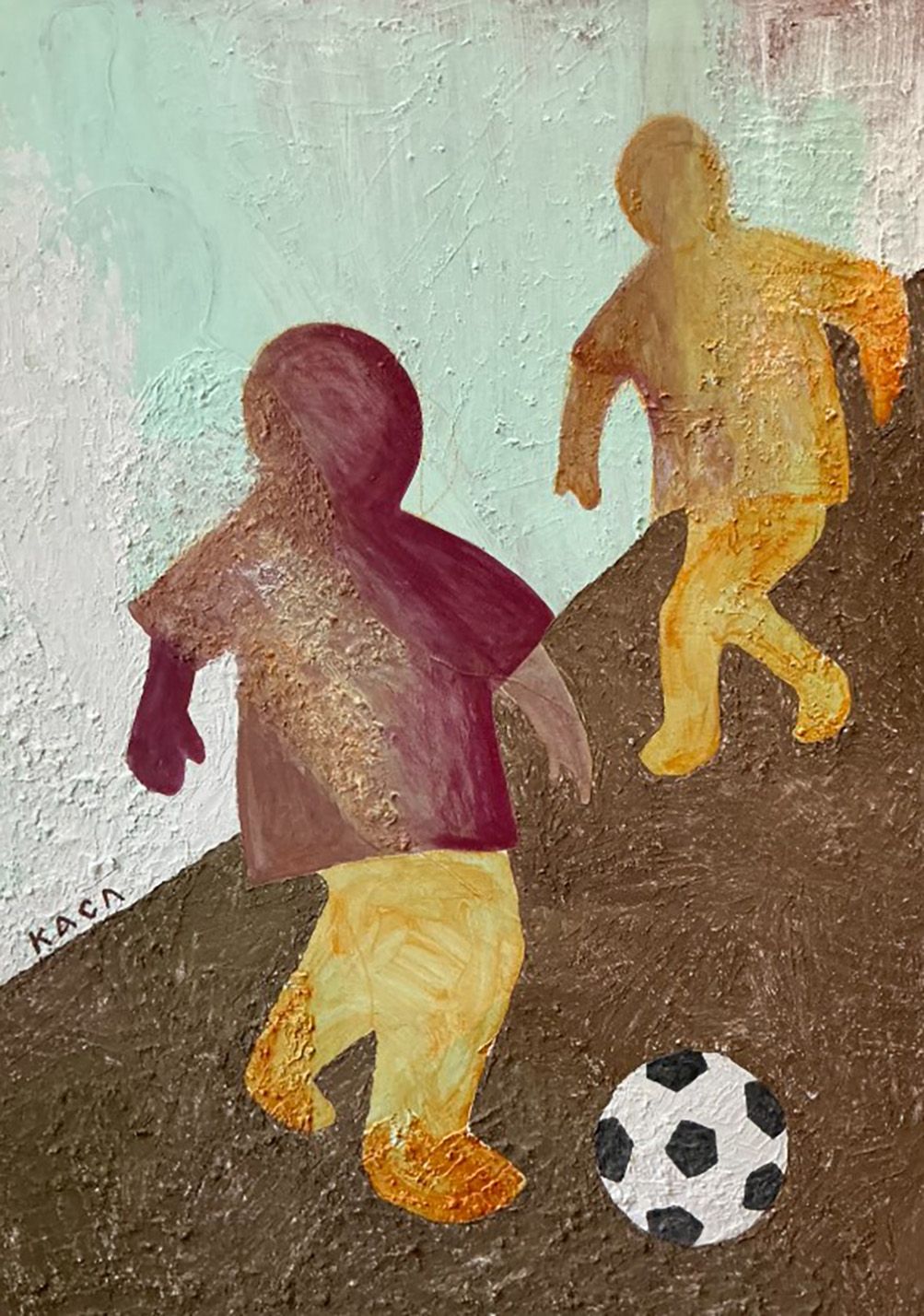 Катерина Слюнина (Картина, живопись - 
                  85 x 120 см) Смех и солнце