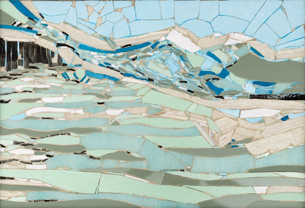 Юлия Третьякова (Коллаж / ассамбляж - 
                  56 x 38 см) Вода