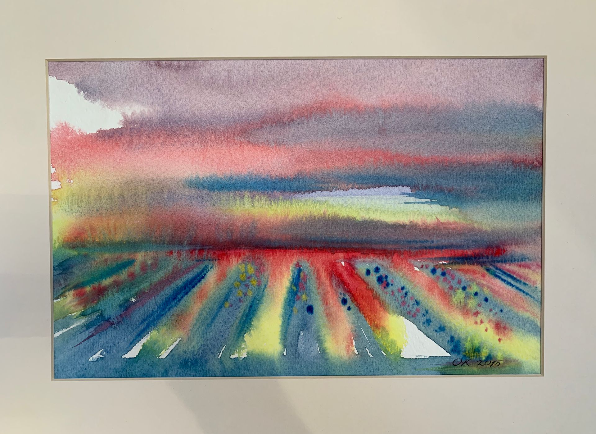 Ольга Кожевникова (Авторская графика - 
                  27.5 x 19 см) Sunset in the Florida