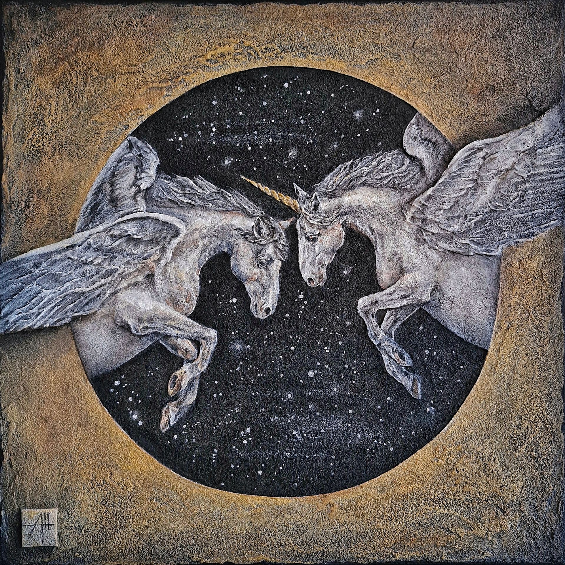 Анна Шуваева (Картина, живопись - 
                  40 x 40 см) Давай встретимся на луне