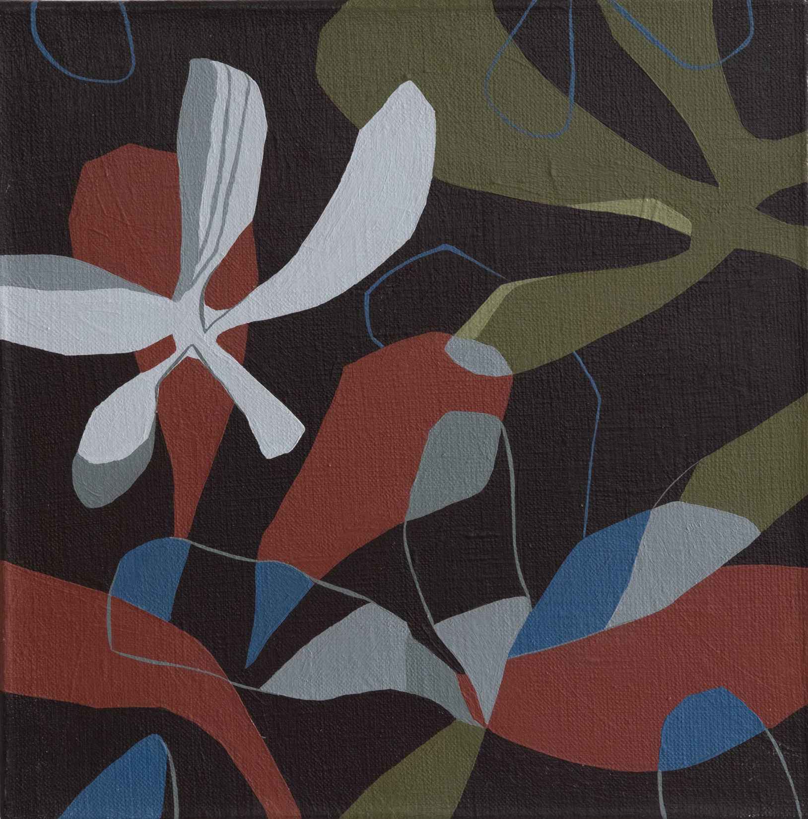 Рена Аверина (Картина, живопись - 
                  30 x 30 см) Триптих "Шеффлера" (Правая часть)