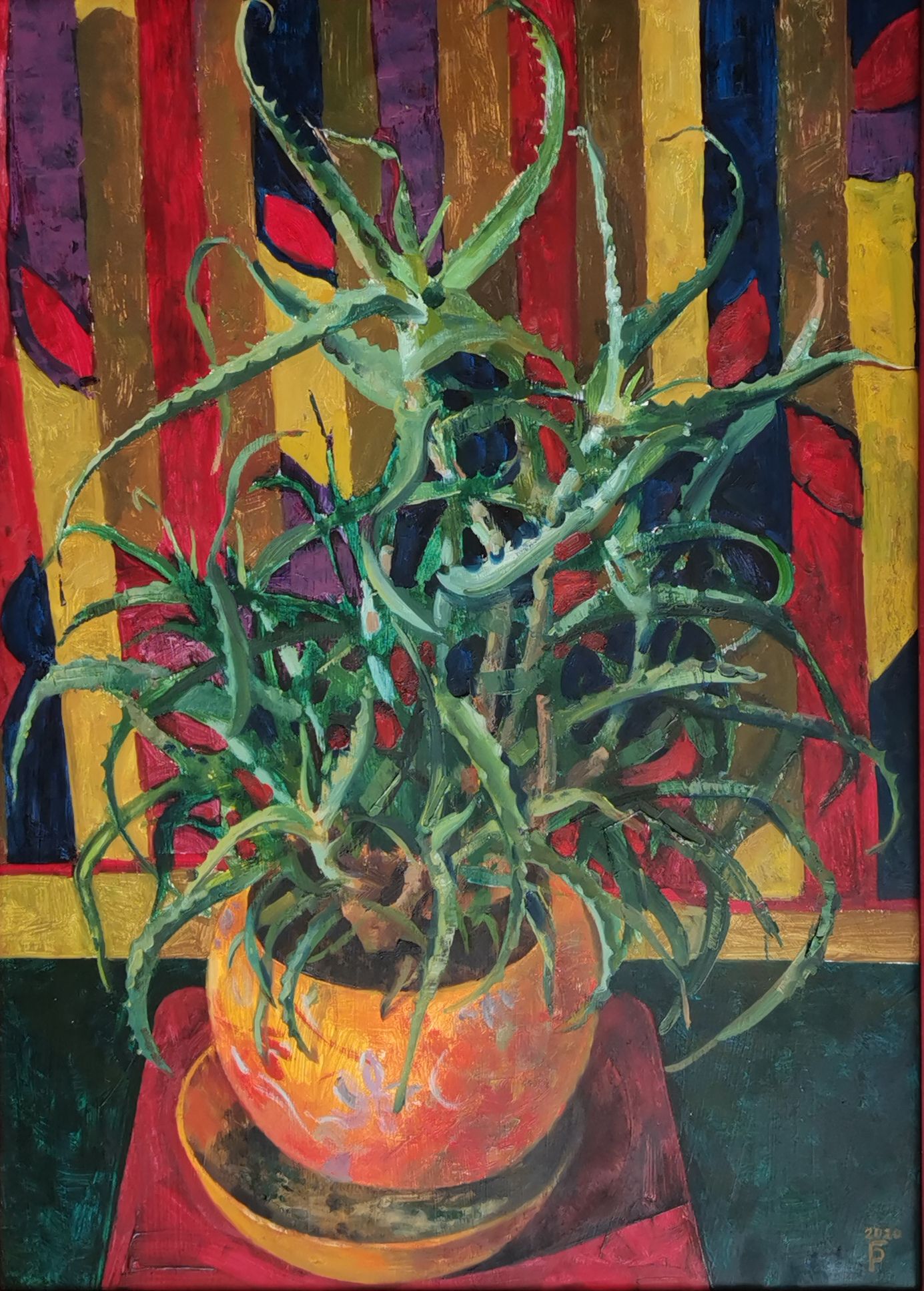 Регина Буглеева (Авторская графика - 
                  60 x 70 см) Алоэ