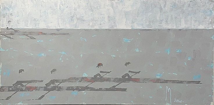 Максим Савва (Картина, живопись - 
                  120 x 60 см) Гребной канал