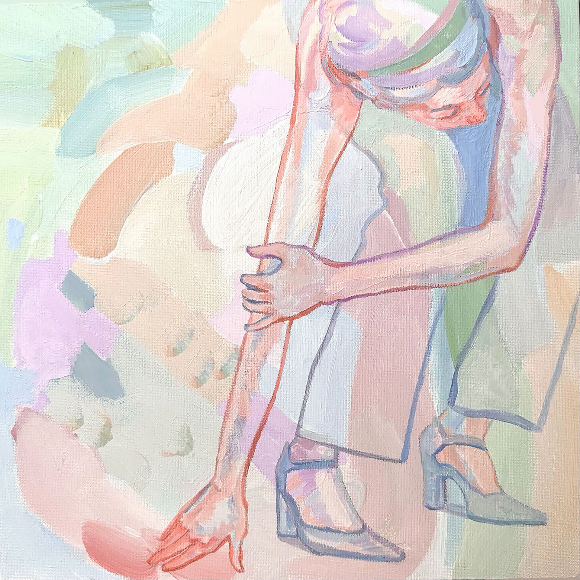 Ева Гец (Картина, живопись - 
                  30 x 30 см) Тесно