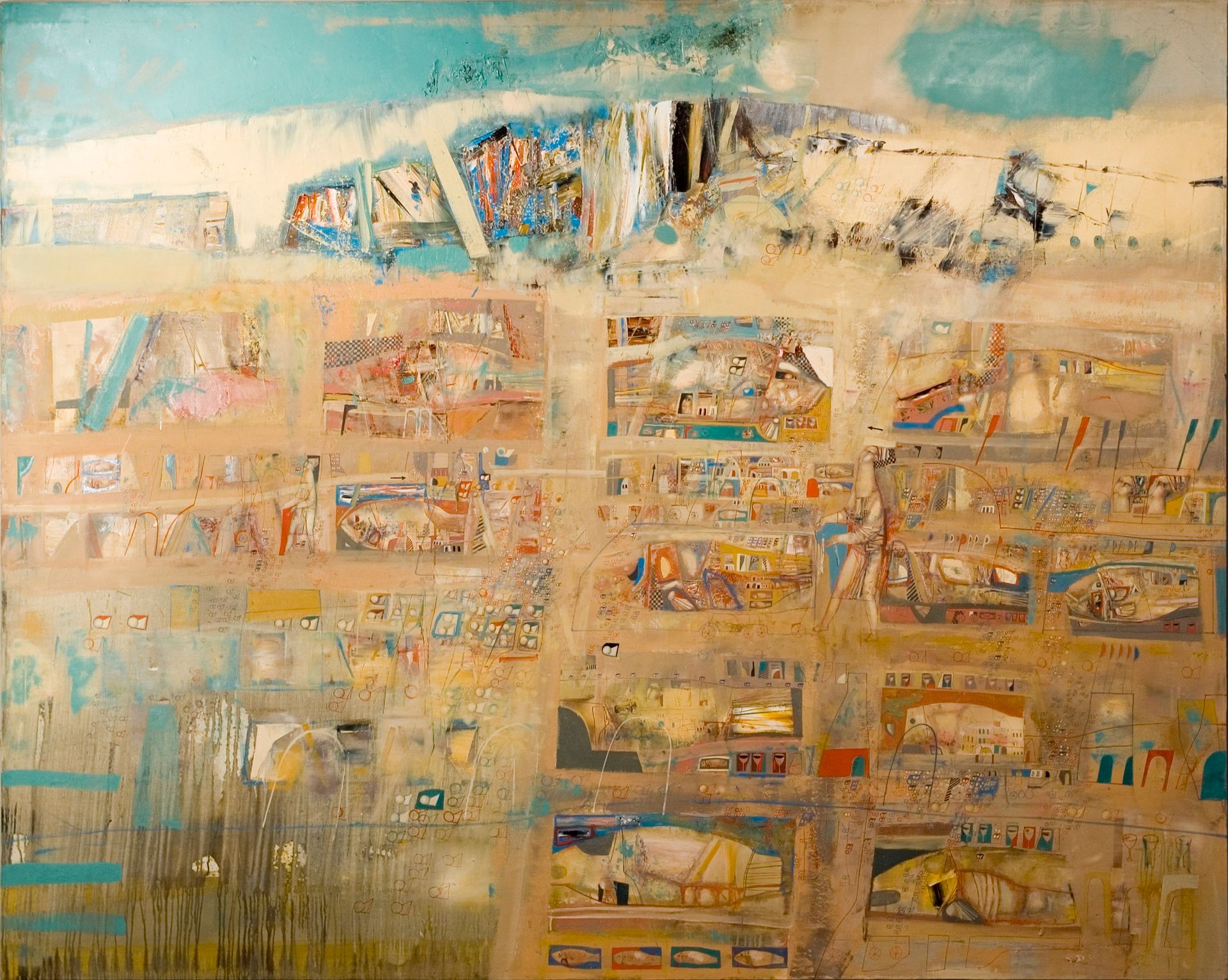 Николай Журавель (Картина, живопись - 
                  250 x 200 см) Рыбы
