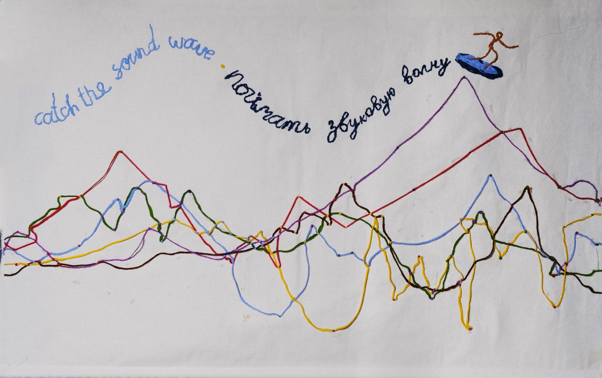 Елизавета Манохина (Вышивка - 
                  122 x 87 см) Поймать звуковую волну