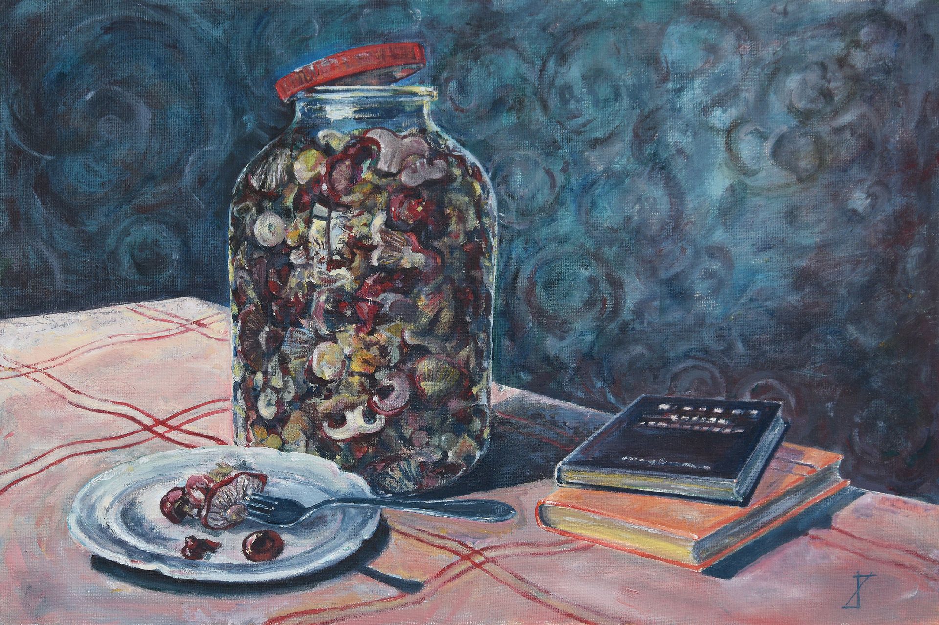 Алёша Калязин (Картина, живопись - 
                  60 x 40 см) Чернушки и волнушки