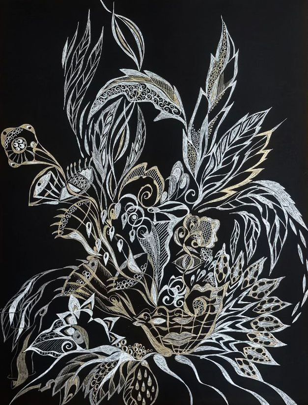 Ирина Шумская (Авторская графика - 
                  50 x 70 см) Осенний листопад