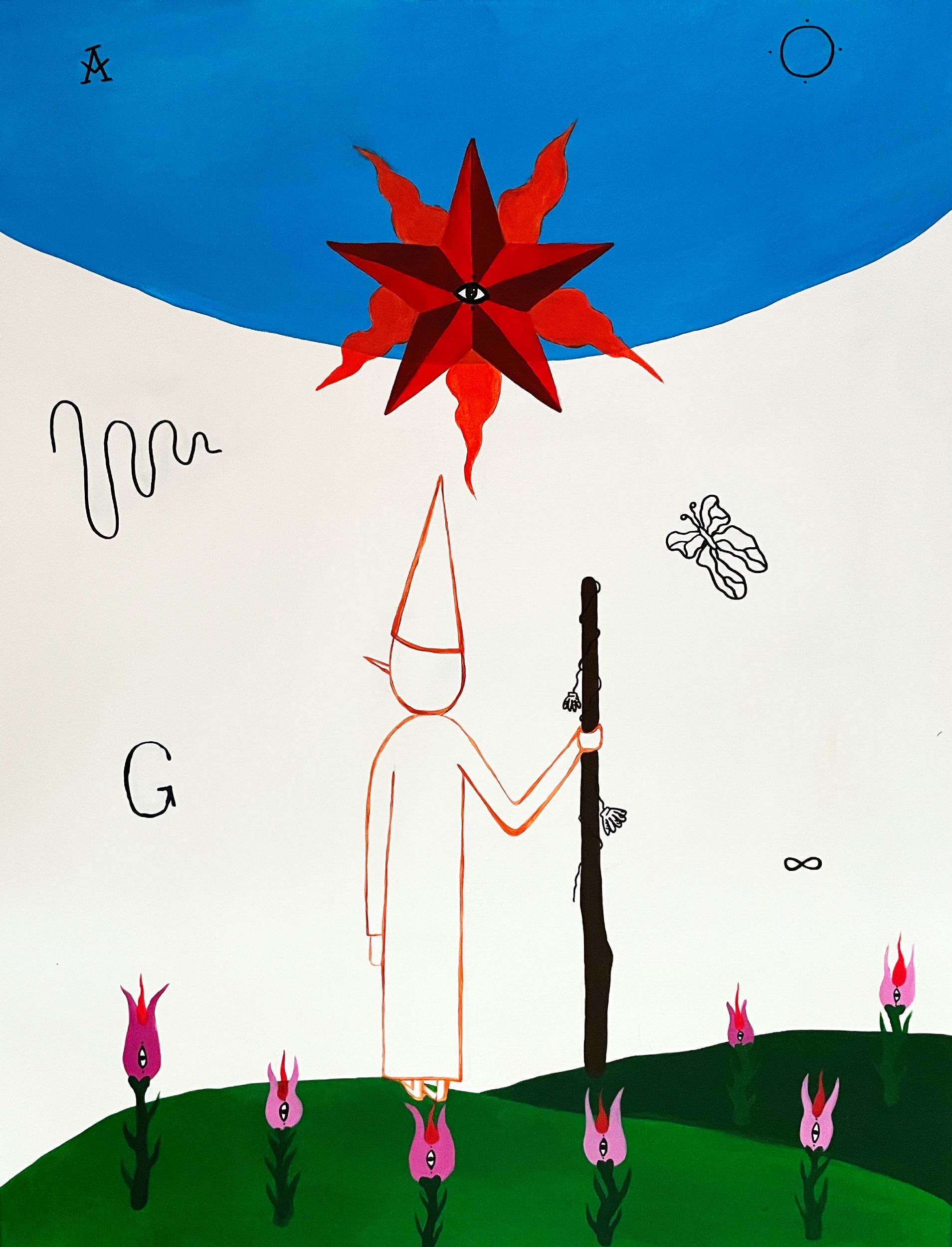 Лиза Шнайдер (Авторская графика - 
                  50 x 65 см) Пламенеющая звезда