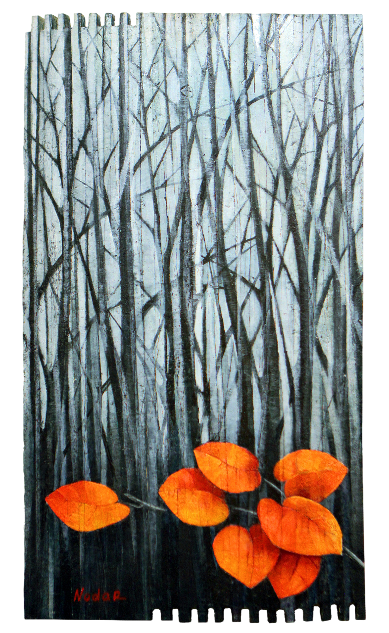Нодар Хохобашвили (Картина, живопись - 
                  41 x 65 см) Поздний листопад