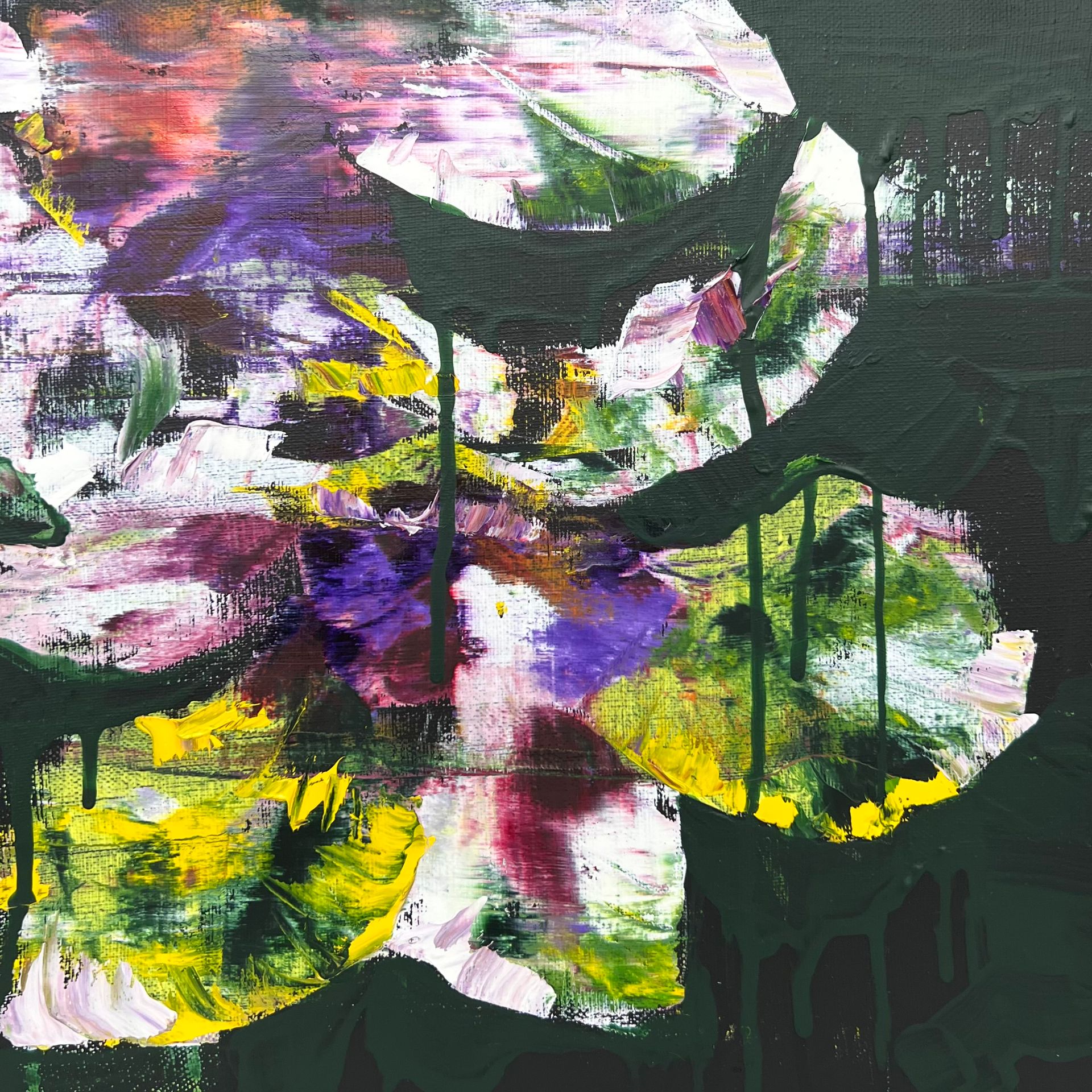 Инна Сумина (Картина, живопись - 
                  30 x 30 см) Flower Glitch