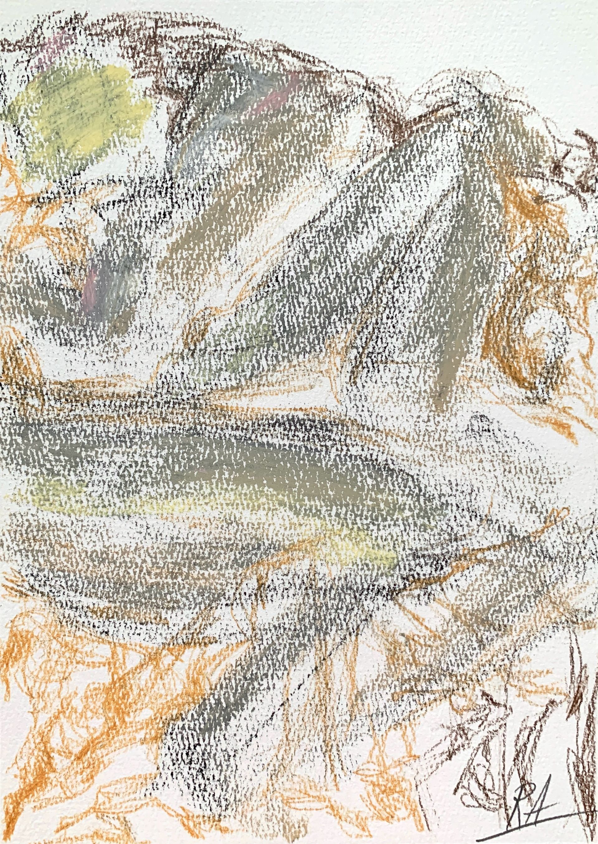 Алина Размахнина (Авторская графика - 
                  21 x 30 см) Пока я здесь