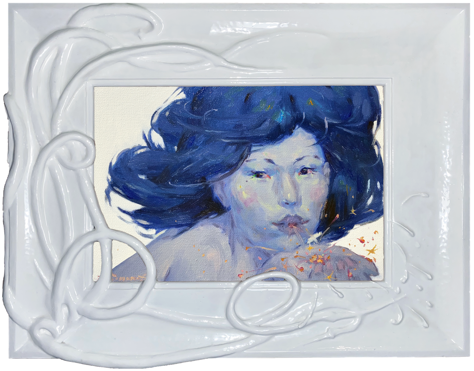 anya romanoff (Картина, живопись - 
                  45 x 35 см) It's a blue world without you