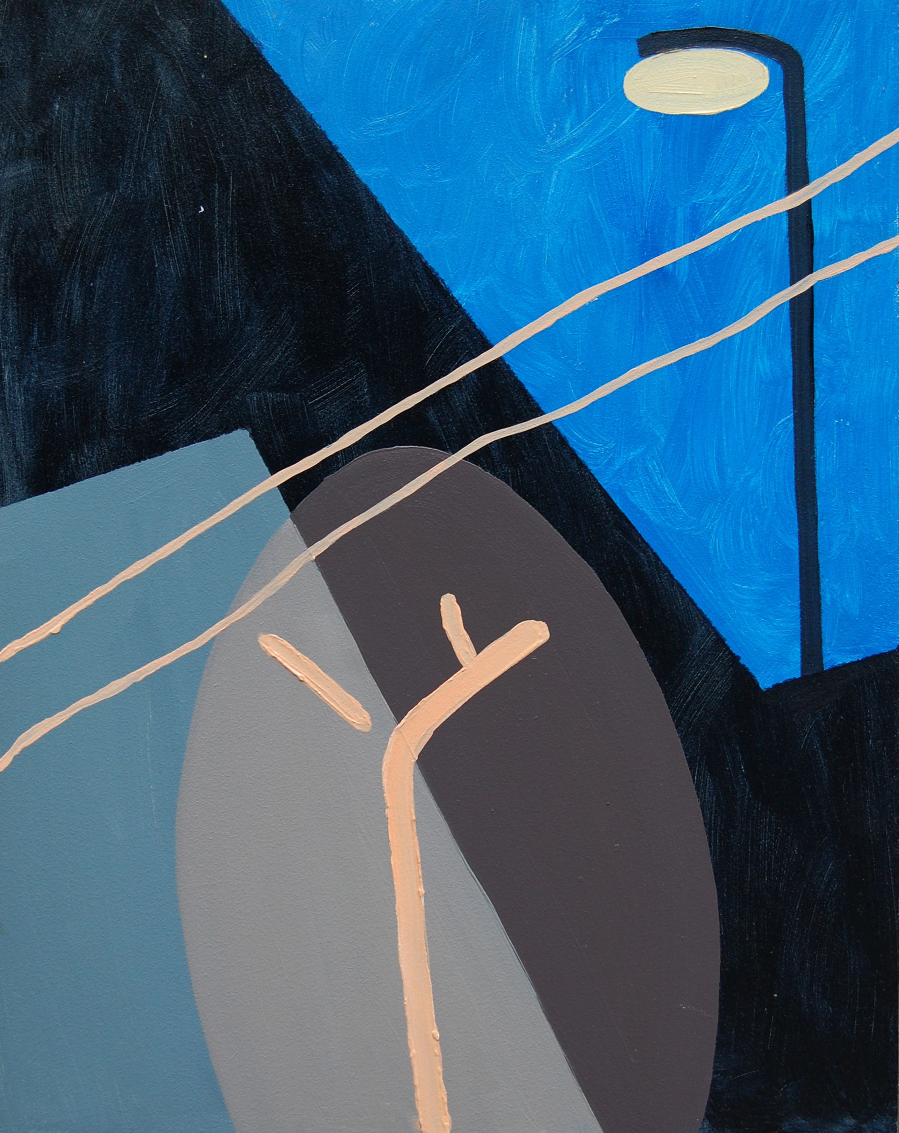 Анна Мельниченко (Картина, живопись - 
                  40 x 50 см) Синий этюд с деревом