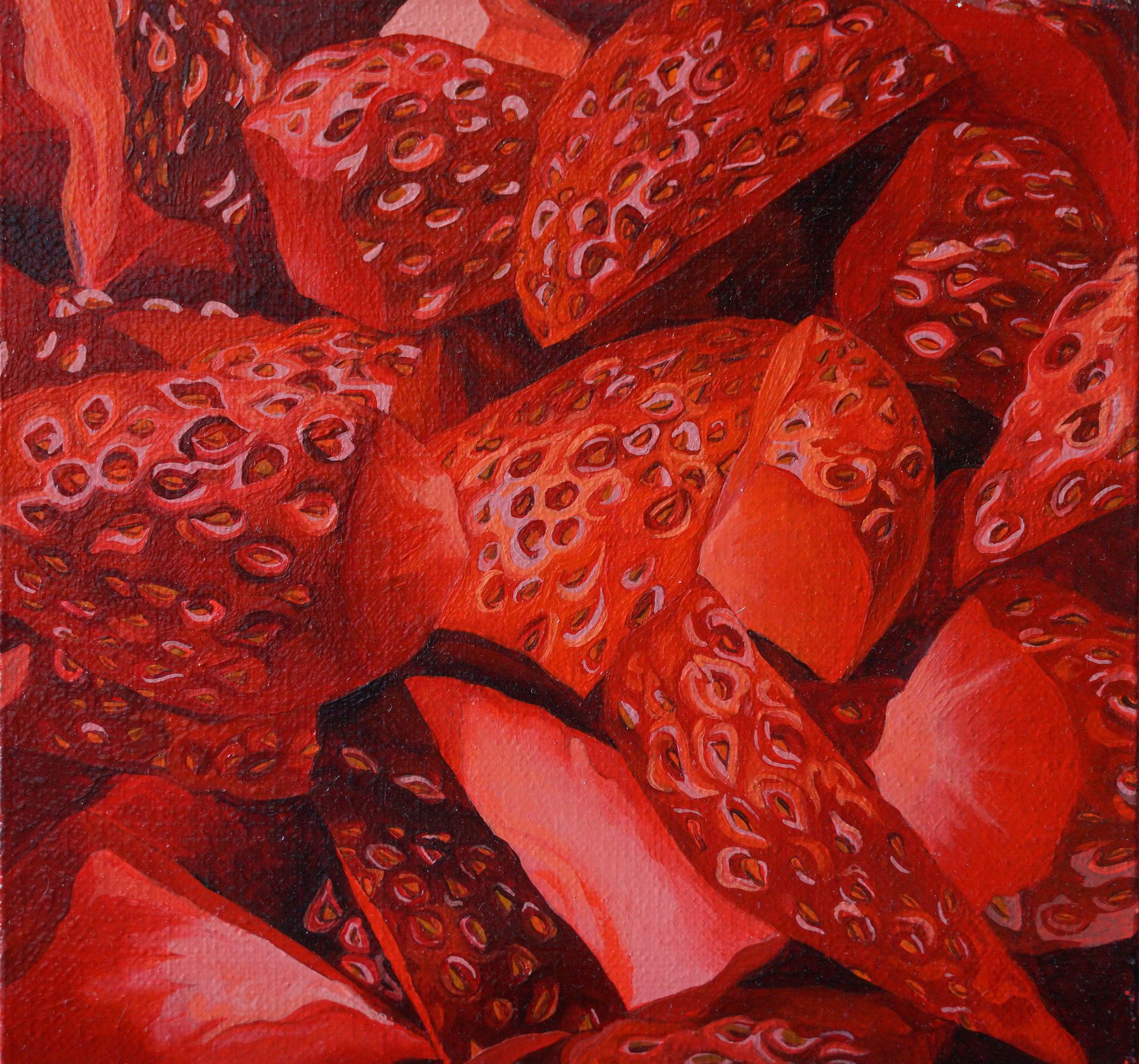 Михаил Зражевский (Картина, живопись - 
                  20 x 20 см) Strawberry №1