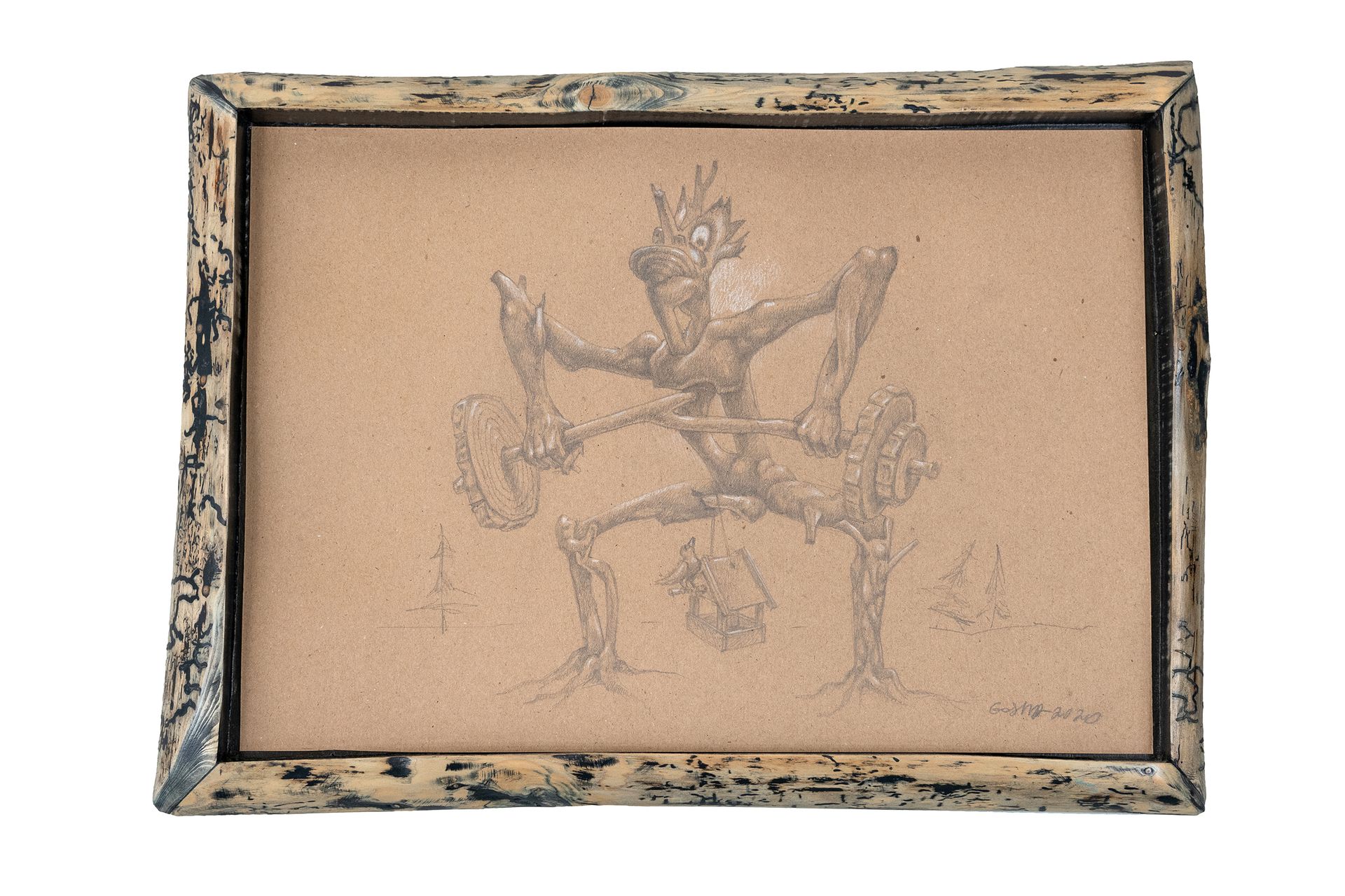 Гоша Острецов (Авторская графика - 
                  47 x 35 см) Из серии "Лесной цирк"