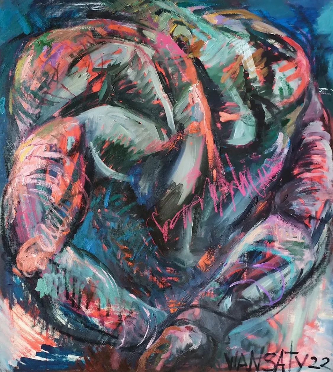 Татьяна Левченко (Картина, живопись - 
                  80 x 90 см) Мужчина