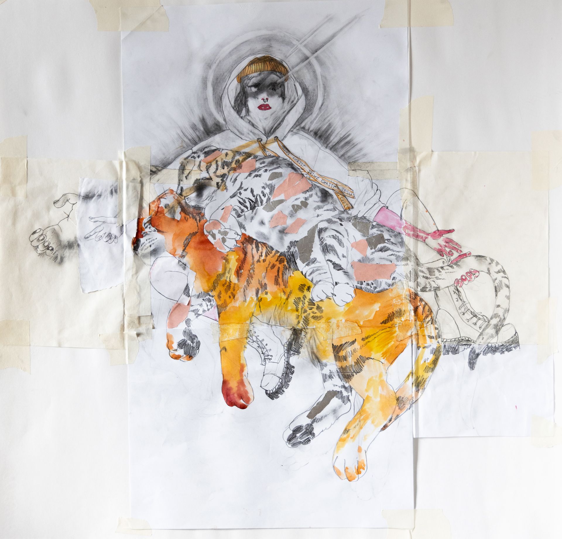Василиса Палянина (Авторская графика - 
                  76 x 80 см) Pieta
