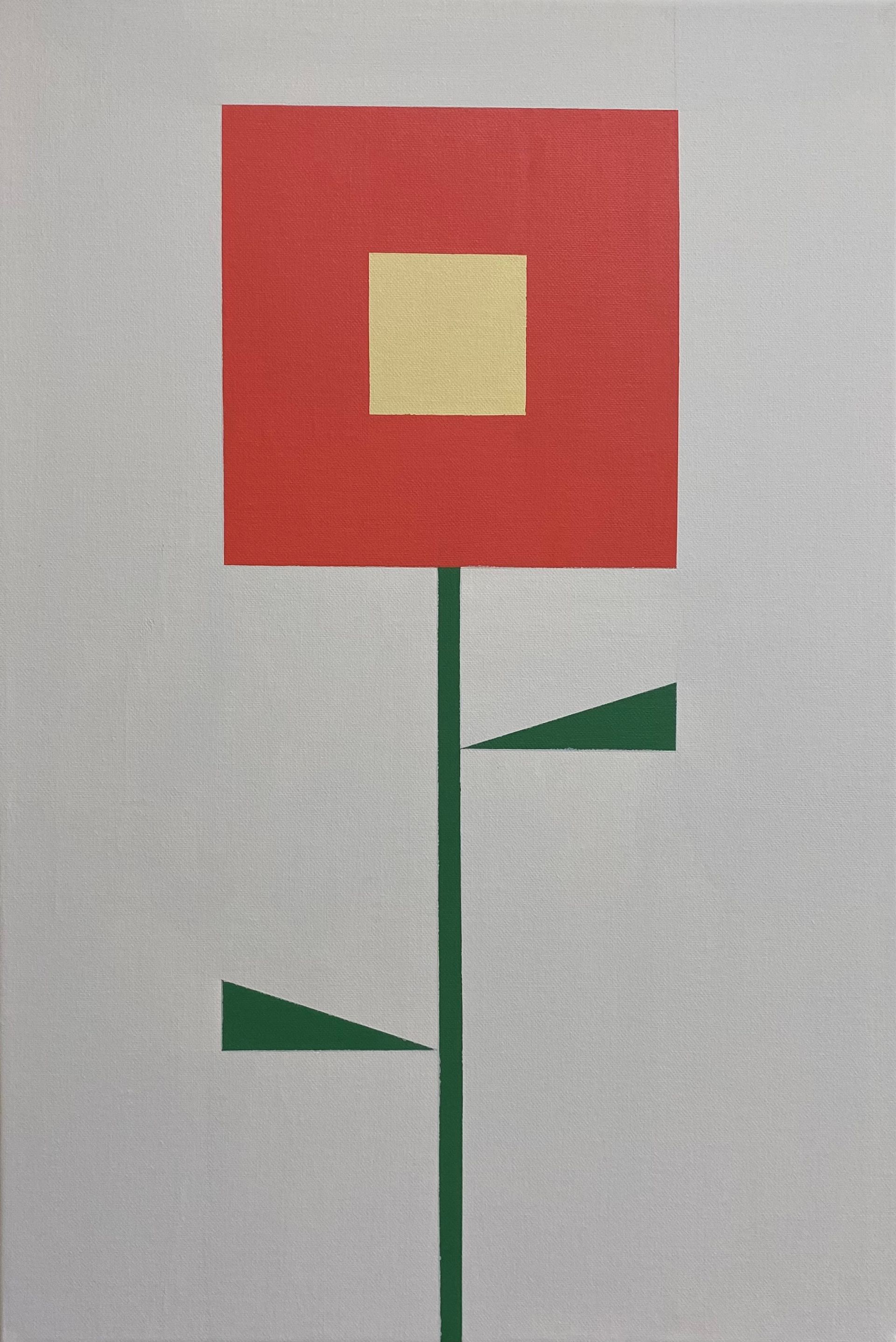 Юрий Ростиславский (Картина, живопись - 
                  40 x 60 см) Красный цветок