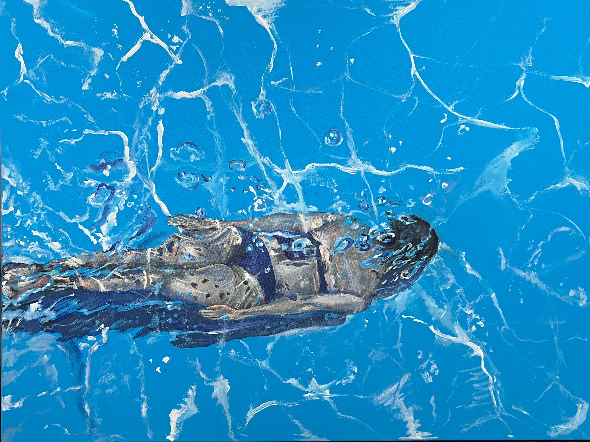 Ольга Шанина (Картина, живопись - 
                  80 x 60 см) Swimming pool