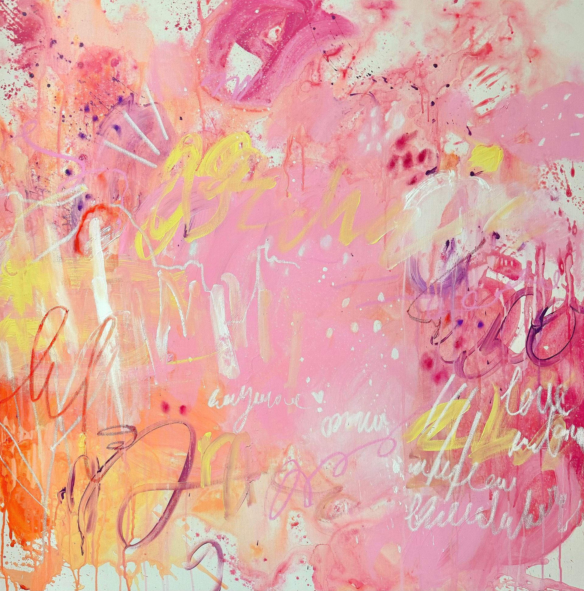 Анна Ганина (Картина, живопись - 
                  100 x 100 см) Stay high on love