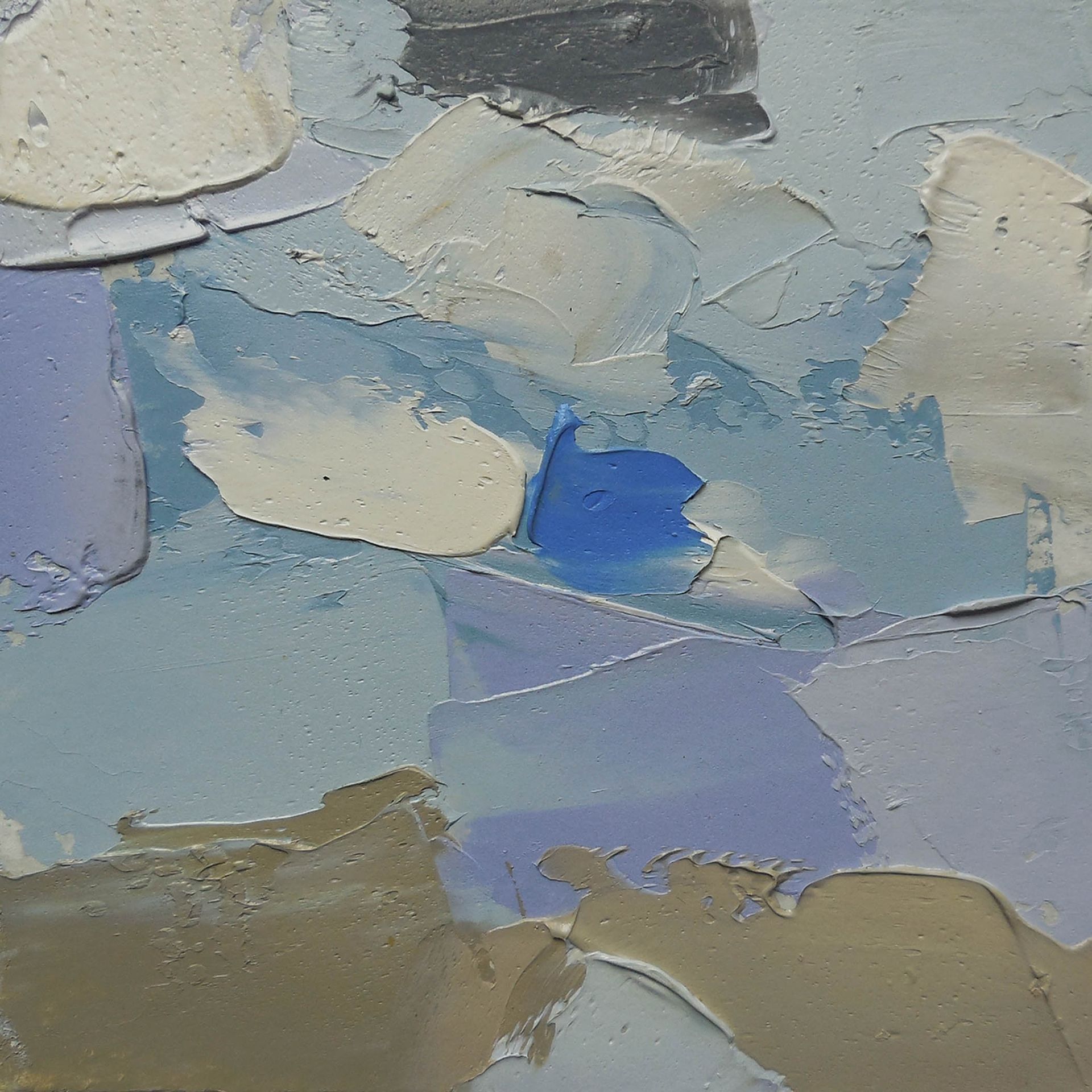 Андрей Шенгелия (Картина, живопись - 
                  10.5 x 10.5 см) Синий лёд