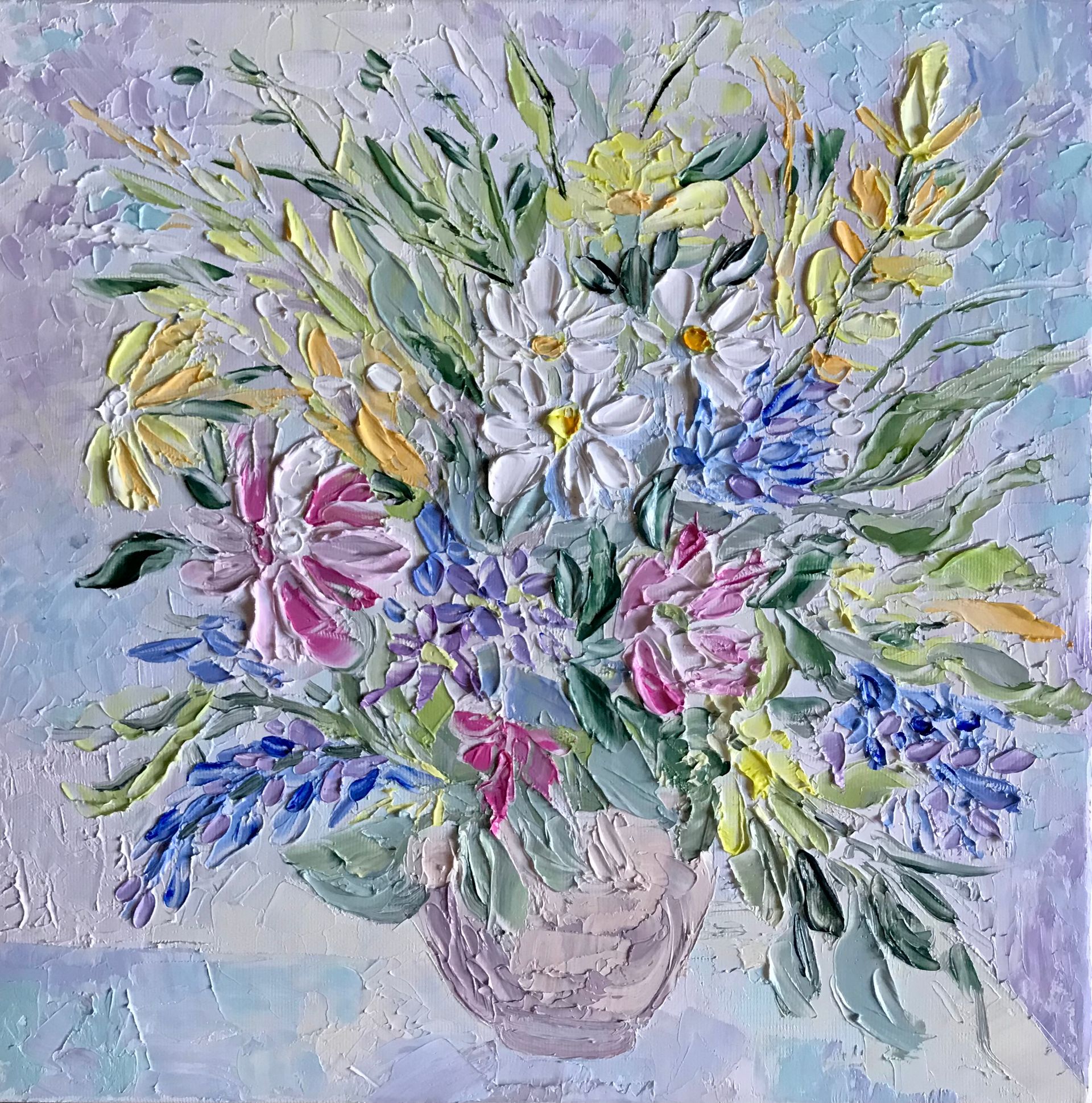 Марина Тийк (Картина, живопись - 
                  40 x 40 см) Весеннее настроение