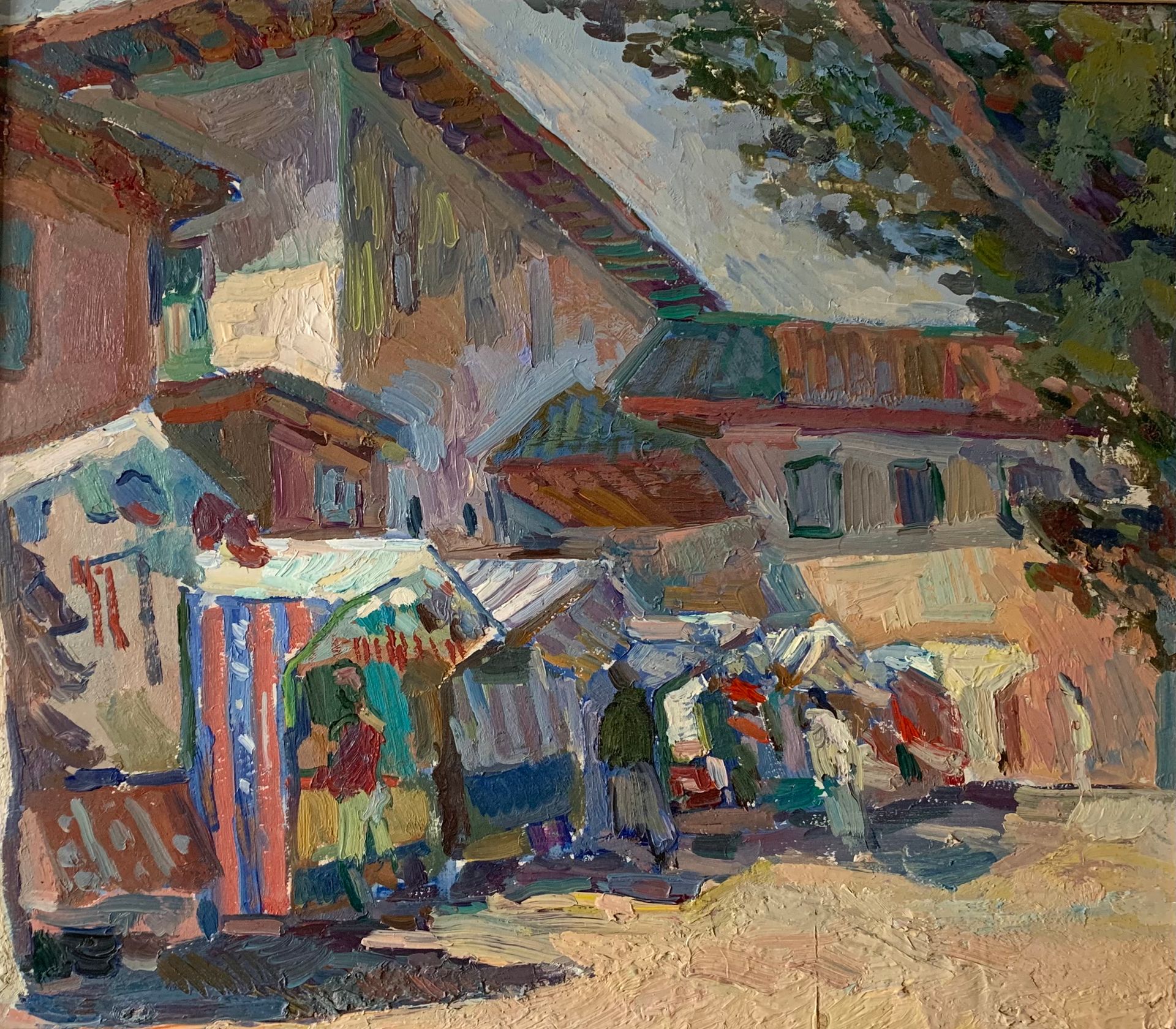 Елизавета Тульчинская (Картина, живопись - 
                  37 x 32.5 см) Бахчисарайский рынок