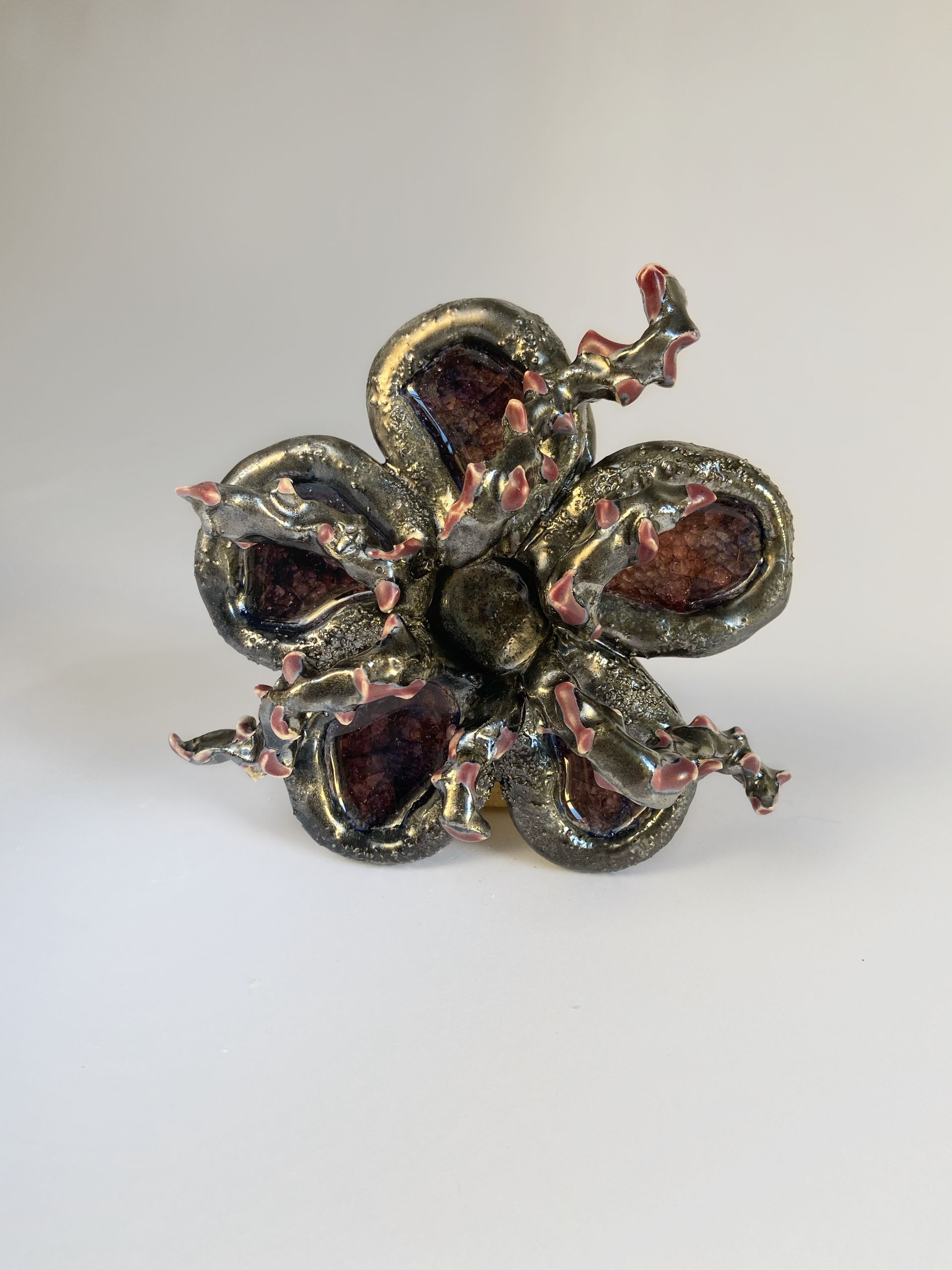 Елизавета Букина (Объект - 
                  15 x 5 см) Подсвечник "Цветочек"