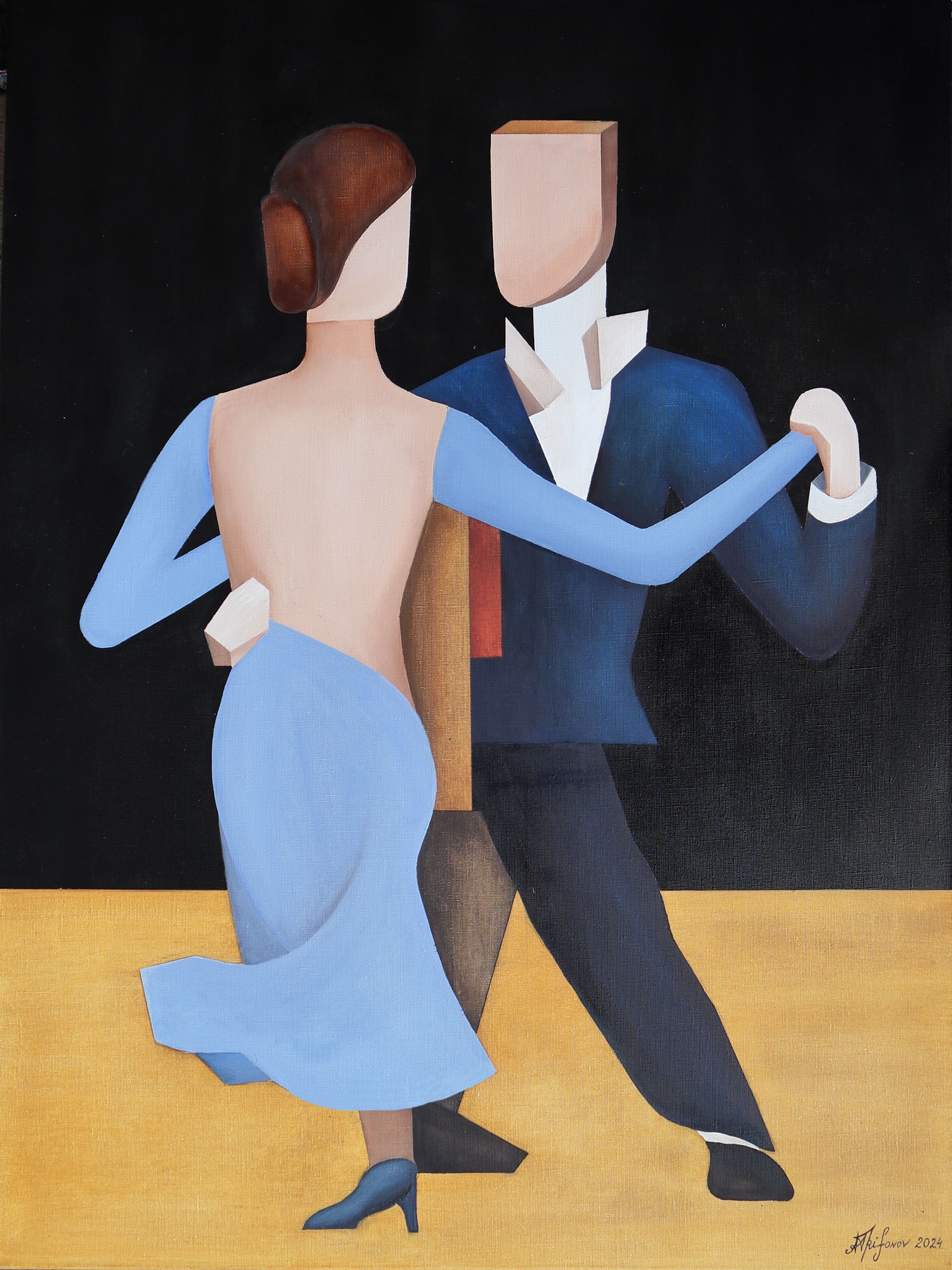 Александр Трифонов (Картина, живопись - 
                  90 x 120 см) Серебряное танго