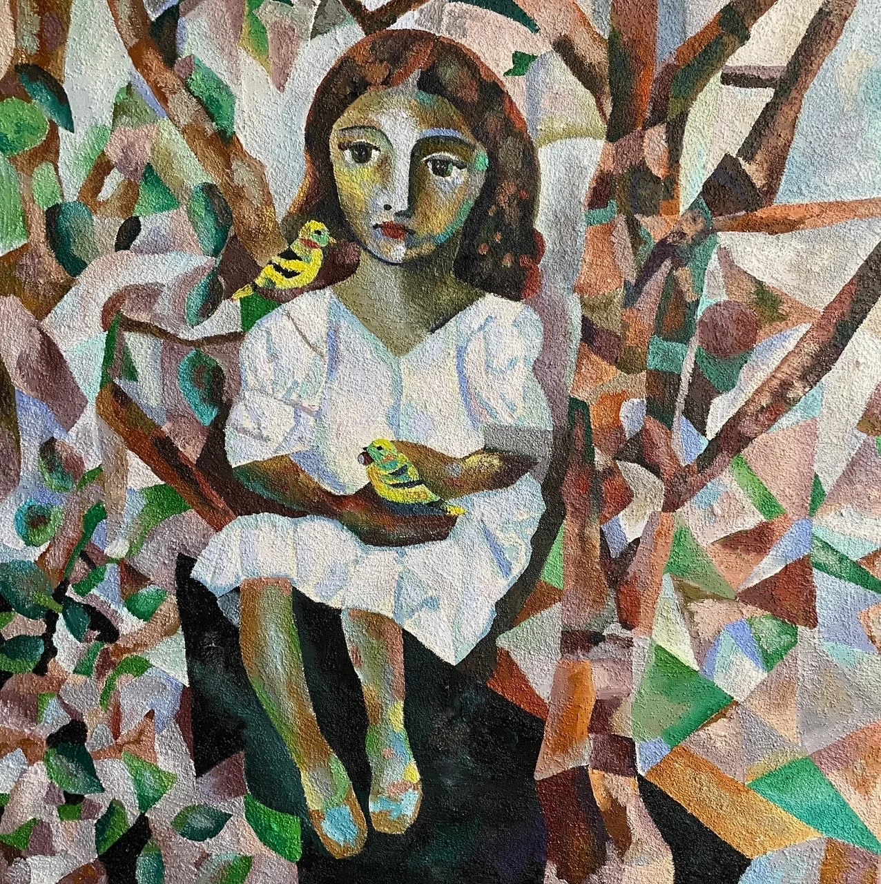 Татьяна Федоровская (Картина, живопись - 
                  100 x 100 см) ПТИЧКИ МОИ