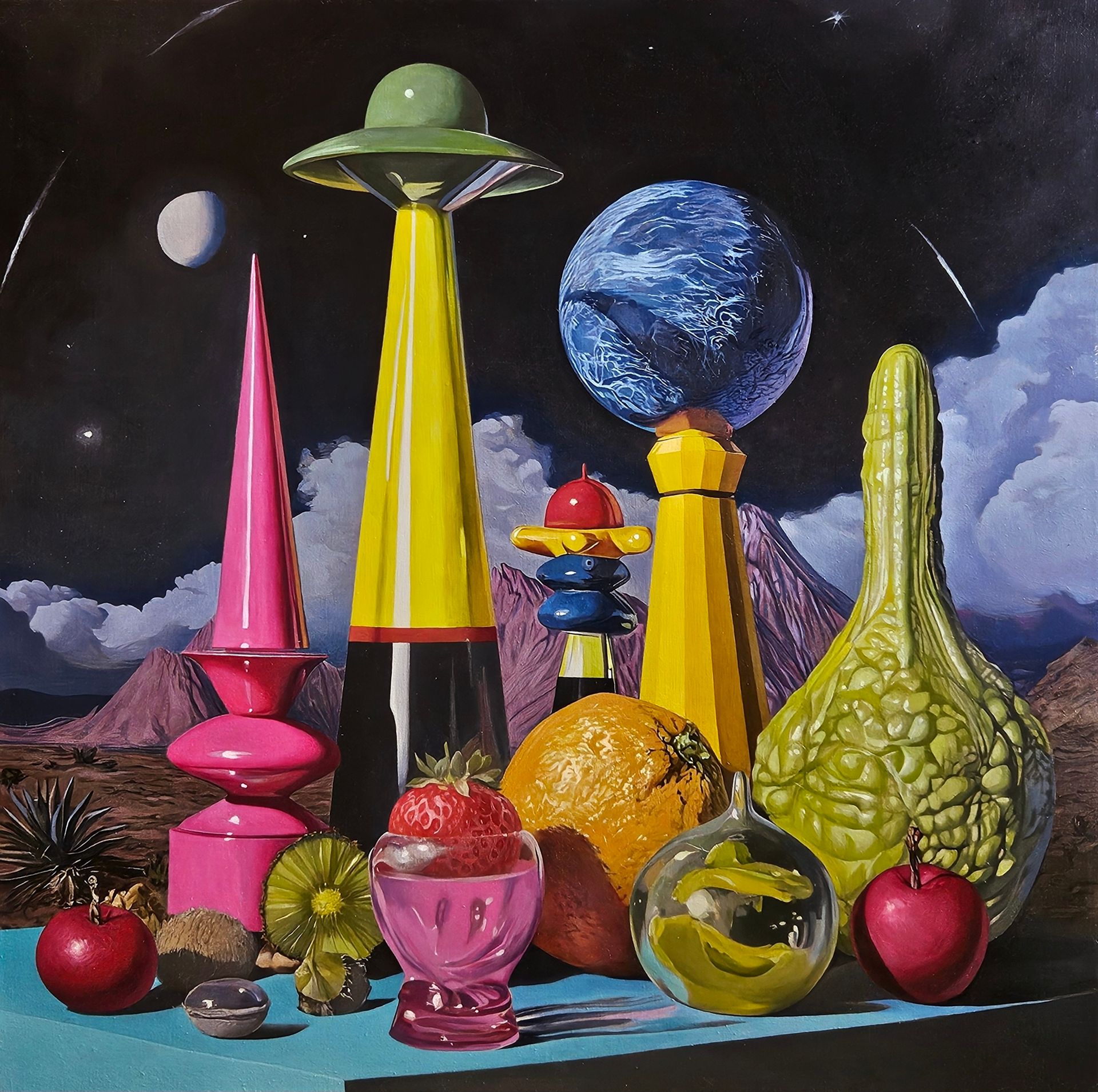 Елена Баркина (Картина, живопись - 
                  75 x 75 см) Ночь