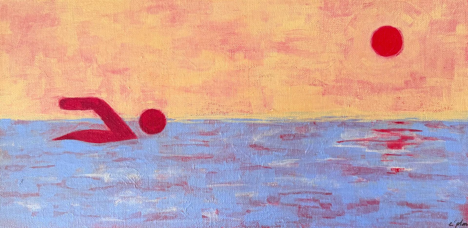 Виктория Зарецкая (embrassé par la muse) (Картина, живопись - 
                  40 x 20 см) Saison de plage