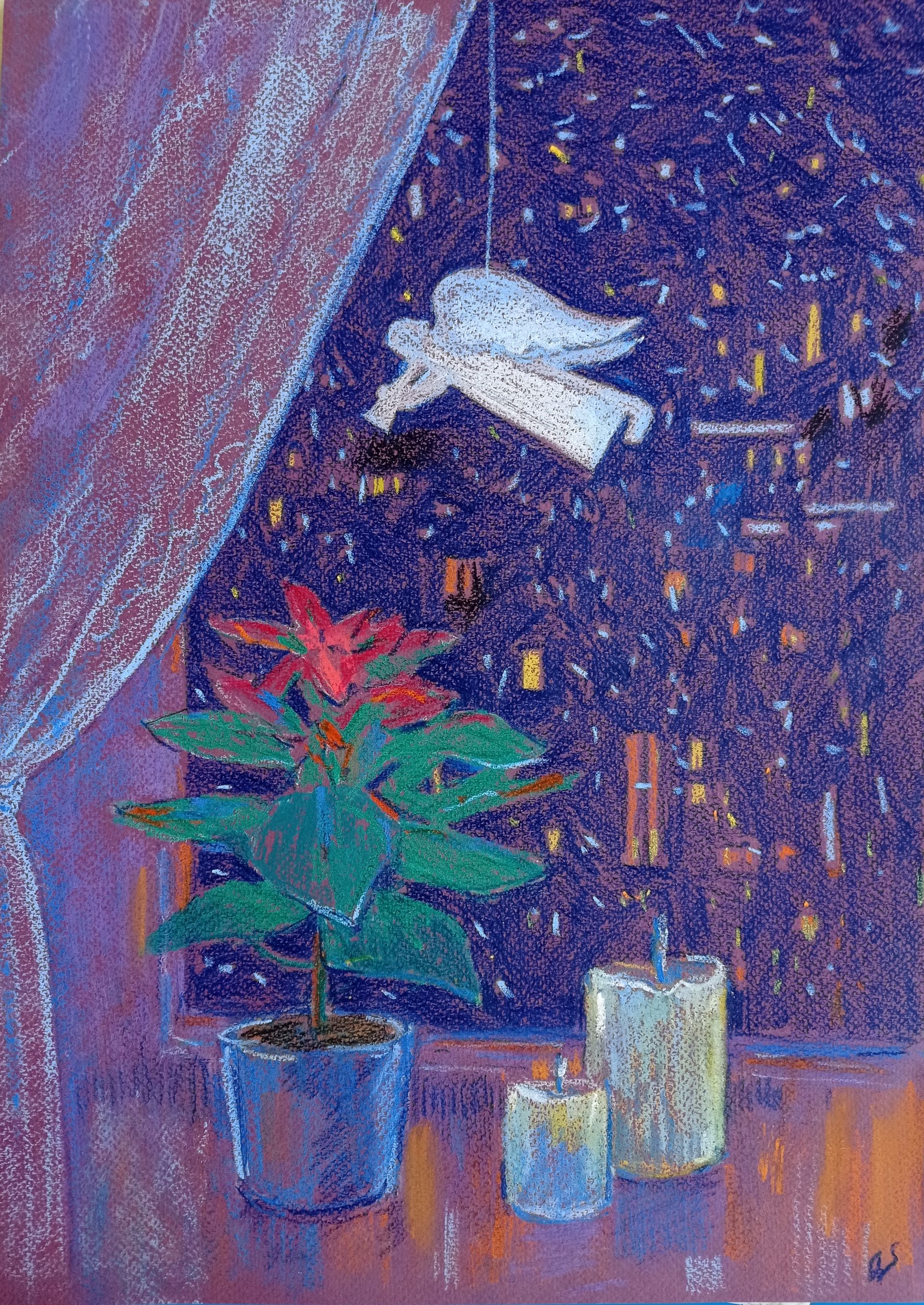 Елена Санина (Авторская графика - 
                  30 x 42 см) Рождество