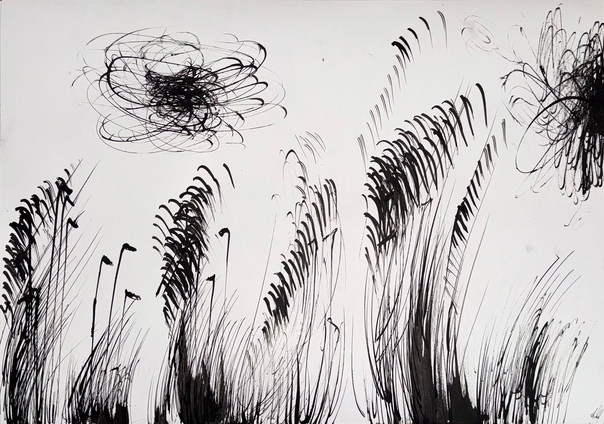 Маргарита Чигодайкина (Авторская графика - 
                  59.4 x 42 см) Абсолютное поле 3