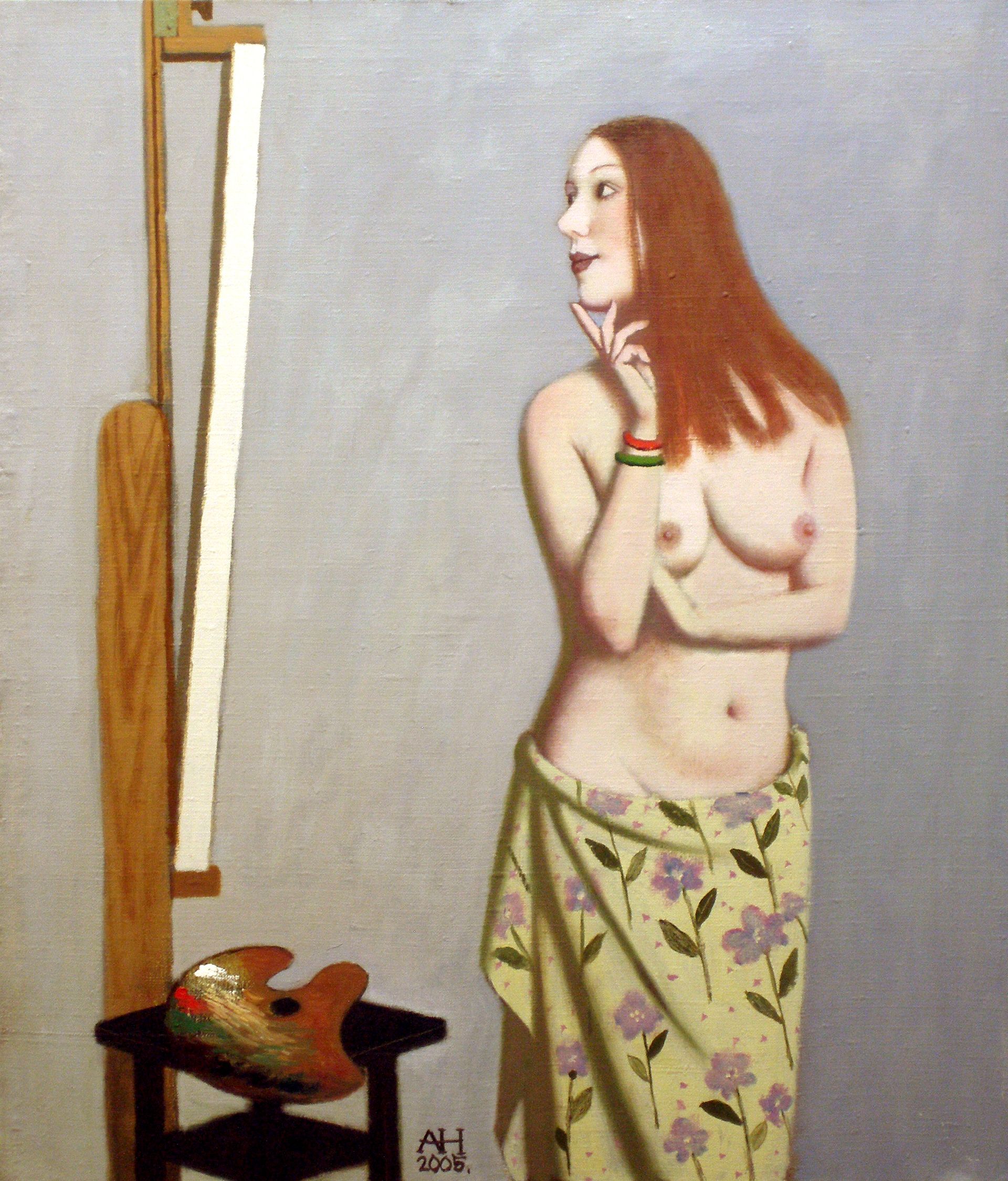 Андрей Аверьянов (Картина, живопись - 
                  60 x 70 см) Натурщица