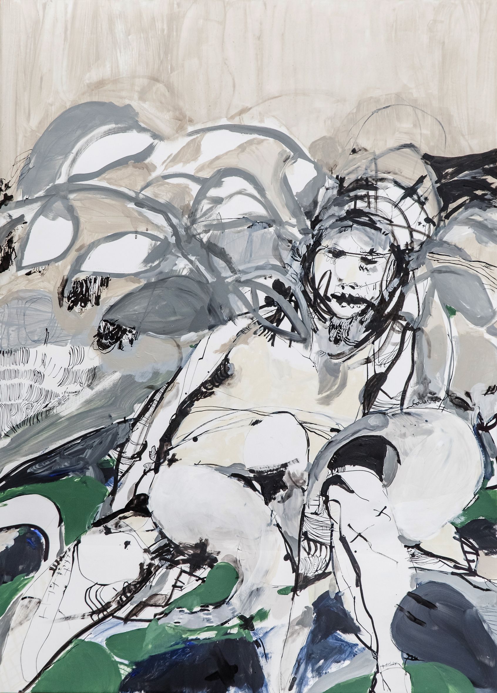 Алексей Васильев (Картина, живопись - 
                  86 x 120 см) Пьяная в кустах из седьмого подъезда