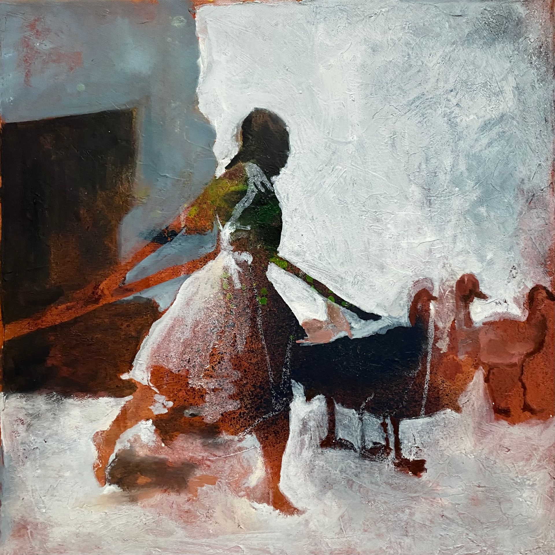 Елена Троянская (Картина, живопись - 
                  33 x 33 см) Царица Савская в поиске даров