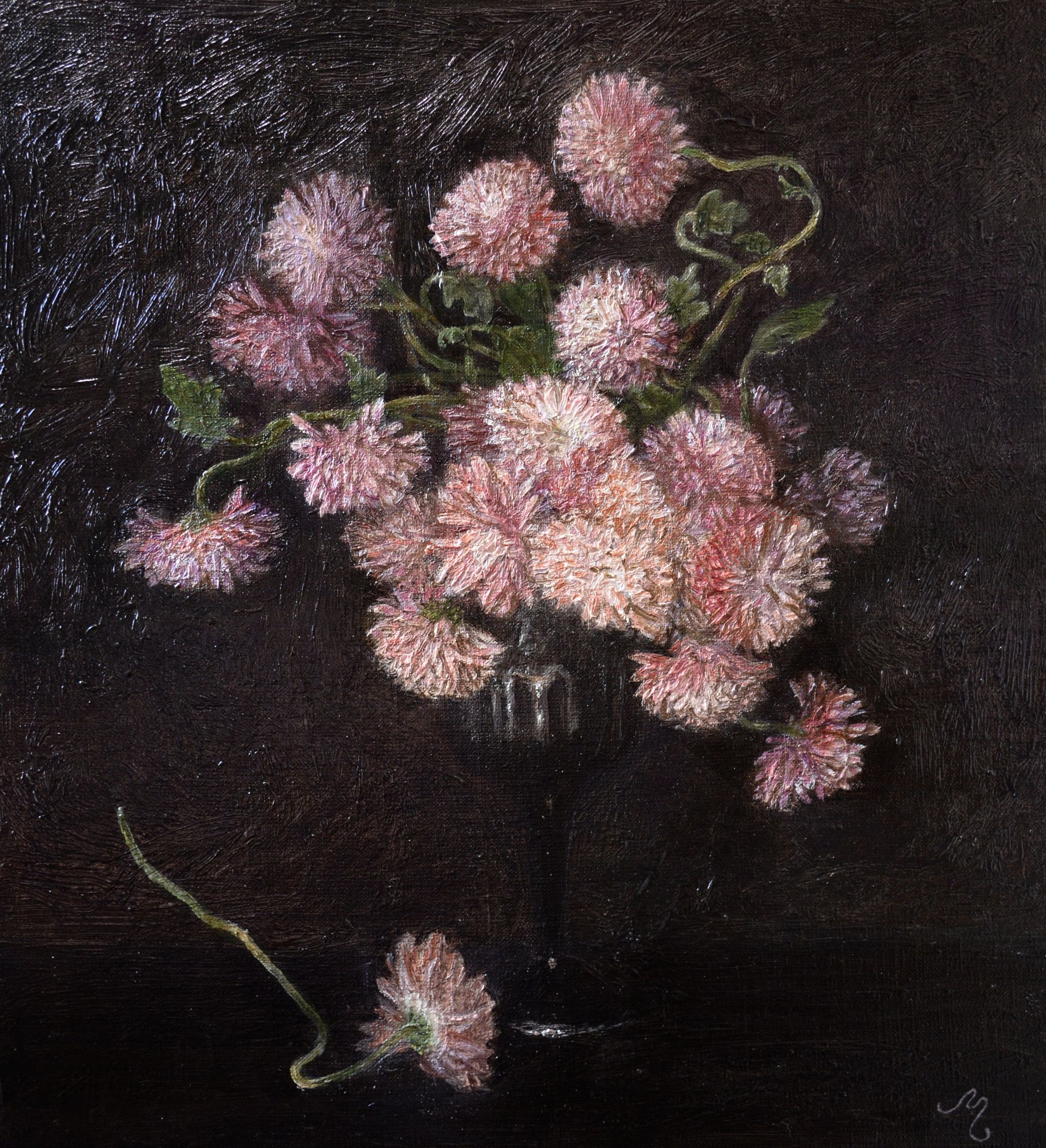 Ольга Менжилий (Картина, живопись - 
                  40 x 50 см) Хризантемы