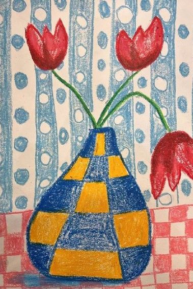 Антон Logos (Авторская графика - 
                  24.5 x 32.5 см) Ваза с цветами