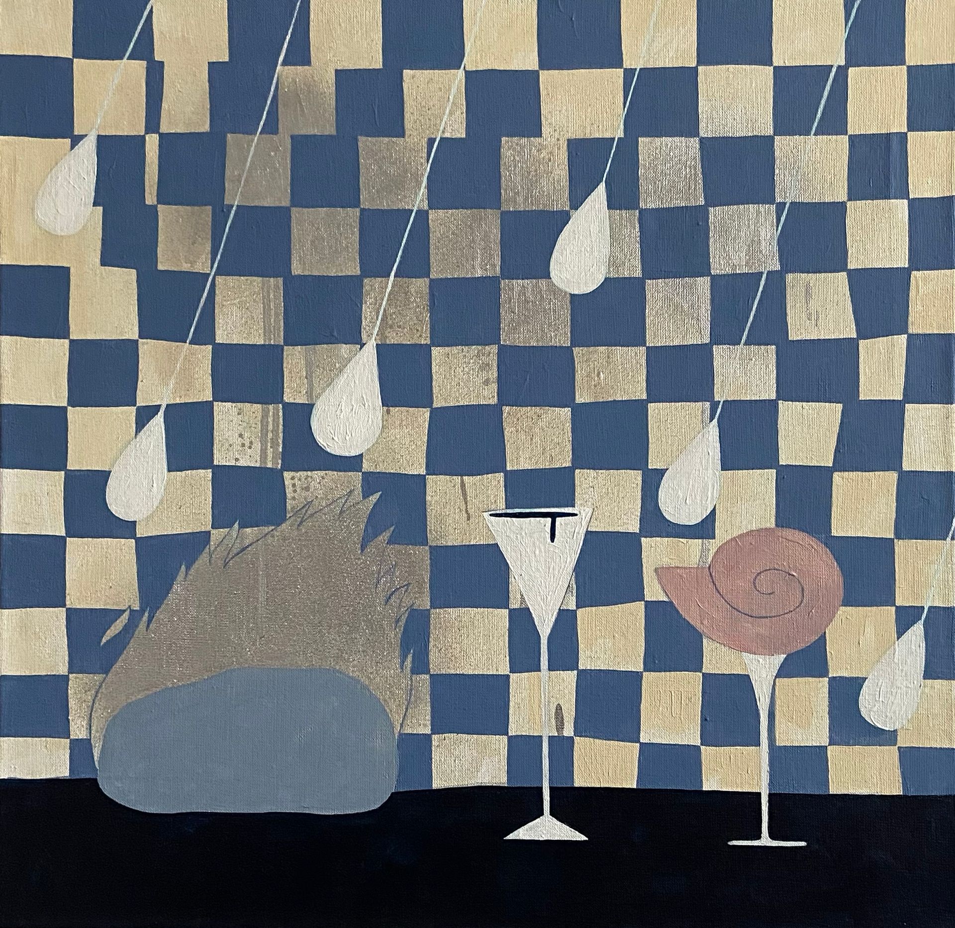 Елизавета Залиева (Картина, живопись - 
                  70 x 70 см) Камень