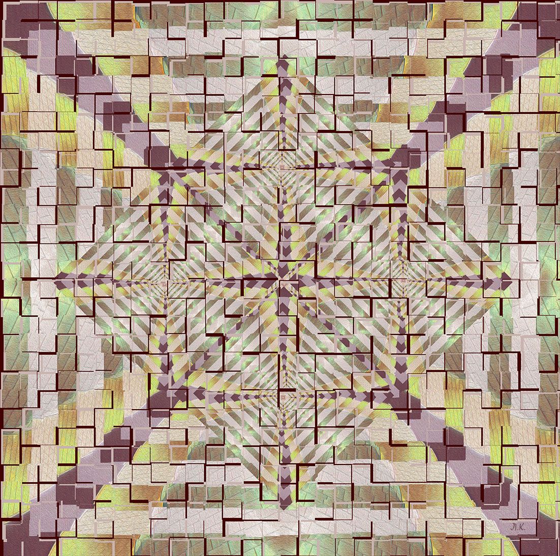 Лариса Корж (Графика цифровая (принты) - 
                  30 x 30 см) Графические иллюзии - 2