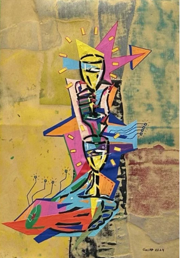 Гоша Острецов (Авторская графика - 
                  30 x 43 см) На здоровье