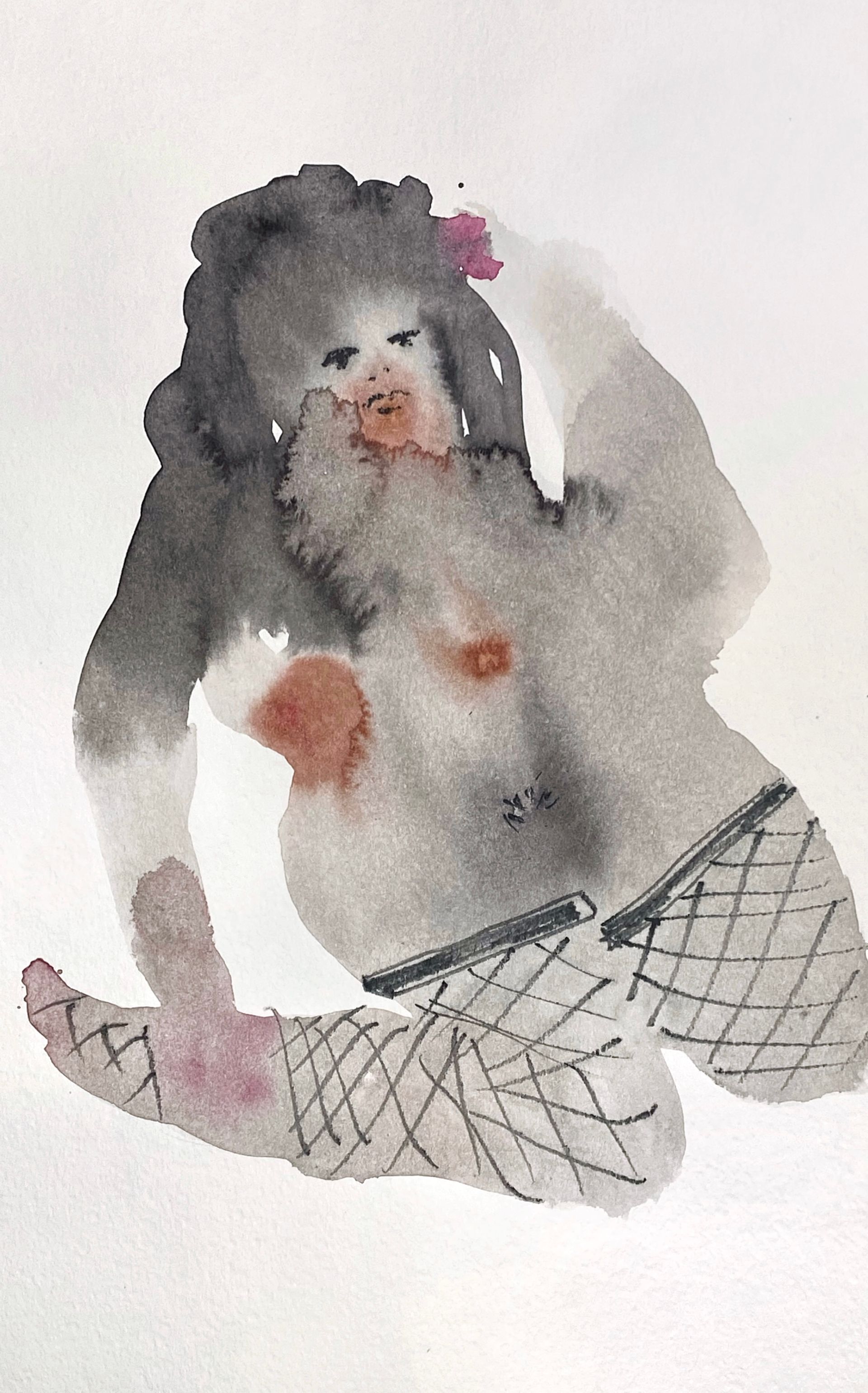 Анастасия Трапезникова (Авторская графика - 
                  21 x 29 см) The woman