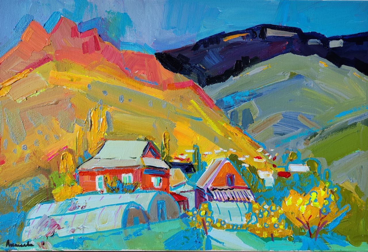 Олеся Лишаева (Картина, живопись - 
                  60 x 40 см) Яблочный сад