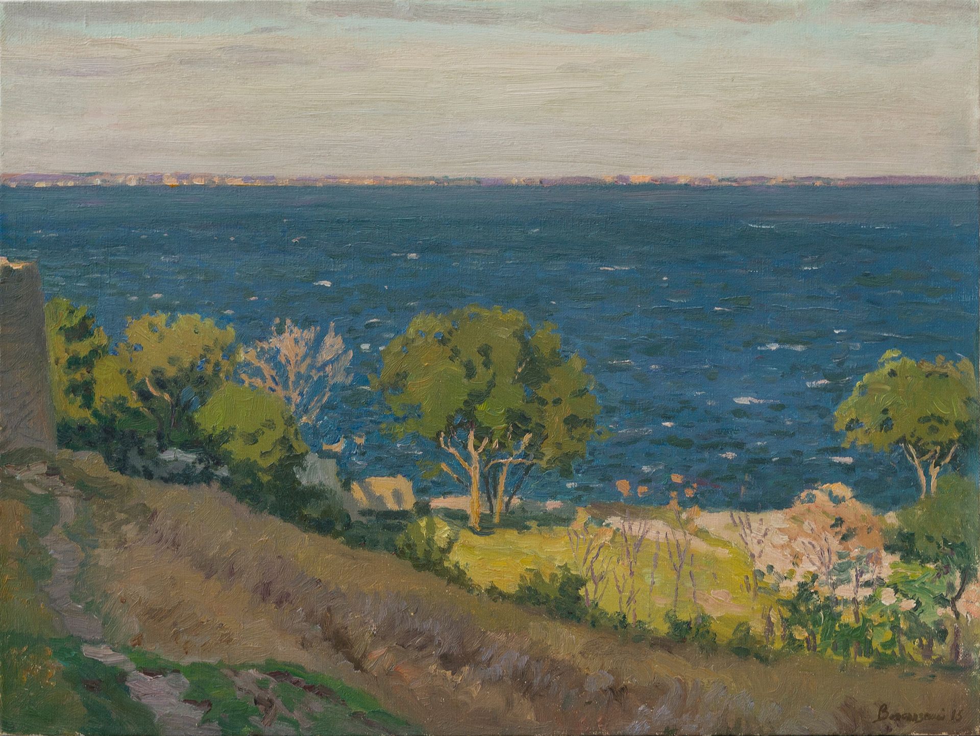 Николай Водолазский (Картина, живопись - 
                  60 x 45 см) Вид на Феодосийский залив