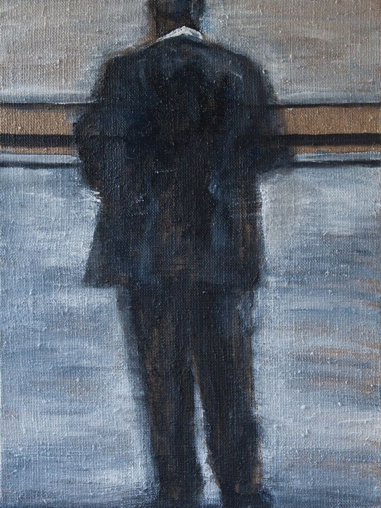 Андрей Анро (Картина, живопись - 
                  45 x 60 см) Человек на дороге