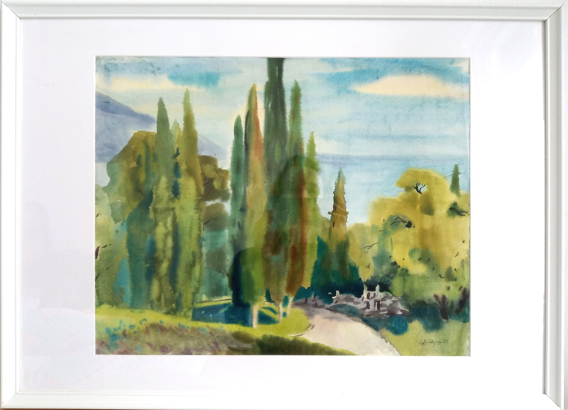 Евгения Сопова (Авторская графика - 
                  70 x 50 см) Южный парк