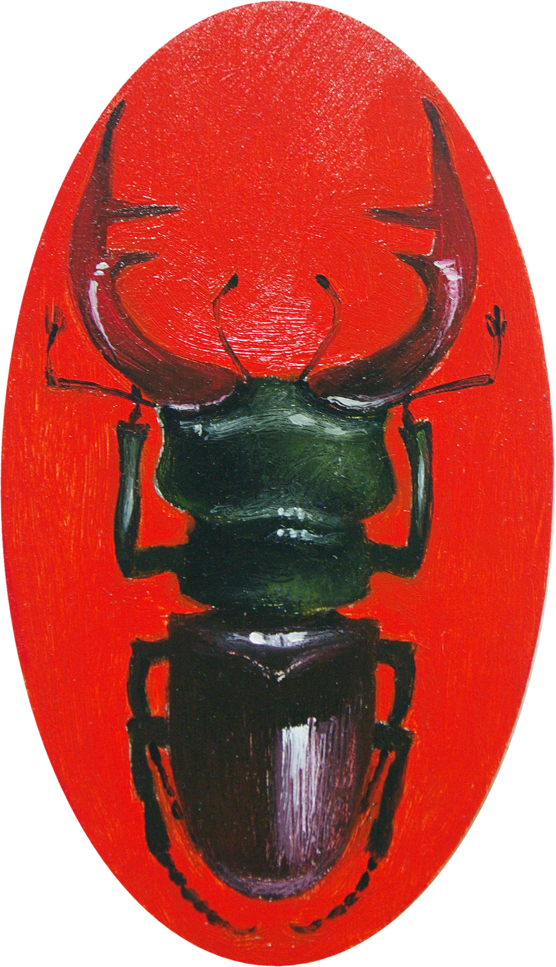 Катерина Бородавченко (Картина, живопись - 
                  8 x 14 см) Жук II