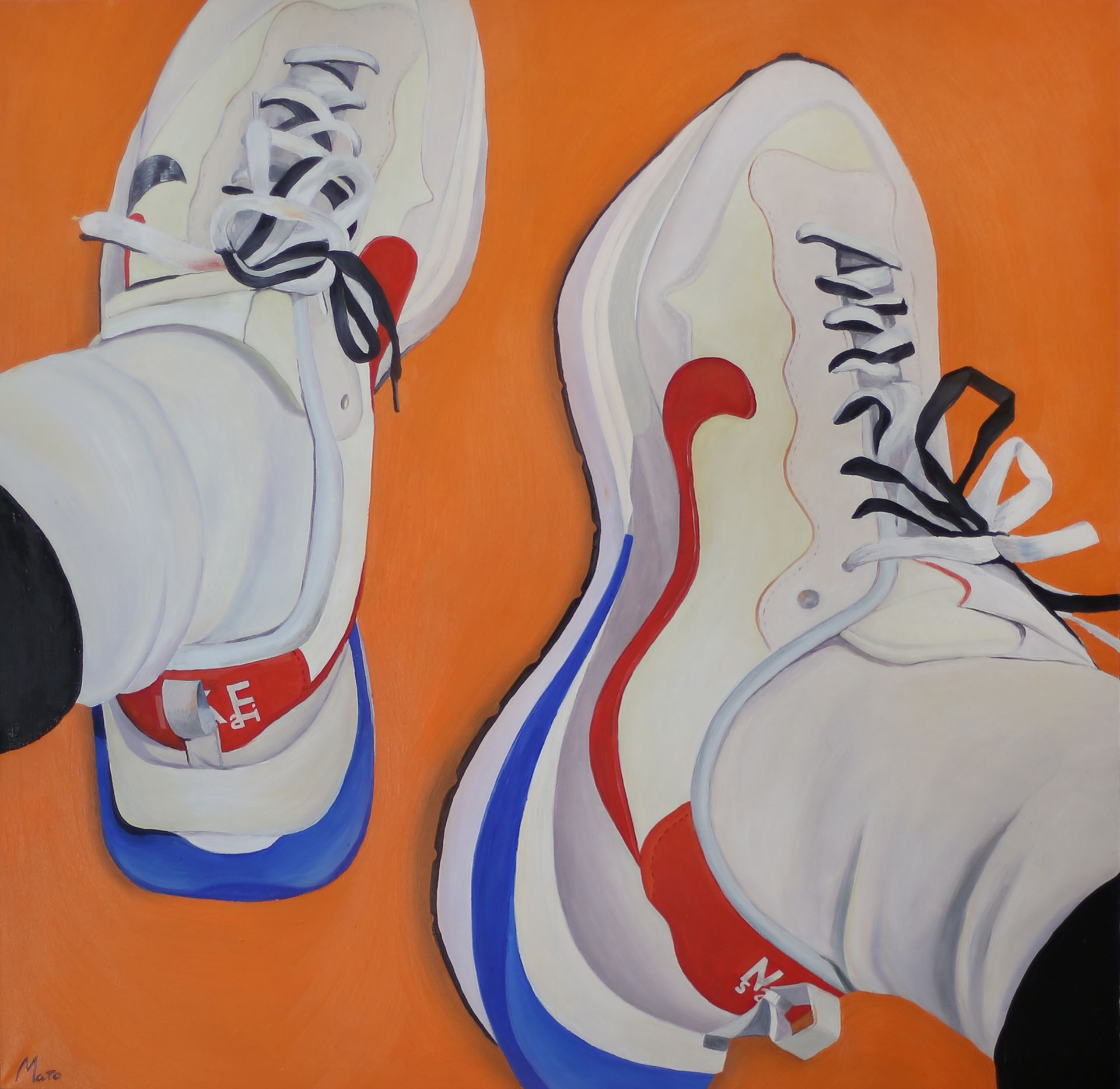 Александра Мато (Картина, живопись - 
                  100 x 100 см) Sacai x Nike Vapor Waffle “Sport Fuchsia”